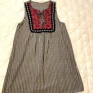 Summer tank dress with embroidery size small